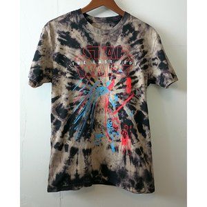 Star Wars: The Last Jedi tie-dyed t-shirt tee size M black cream Adam Driver